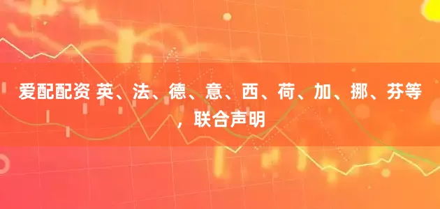 爱配配资 英、法、德、意、西、荷、加、挪、芬等，联合声明